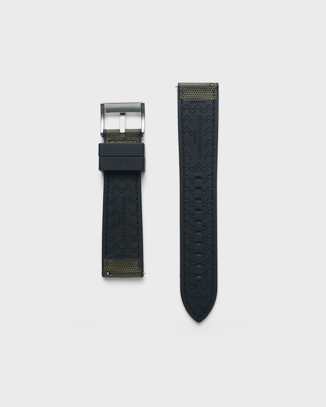 MATE STRAP - FOR QUARTZ, MECHANICAL & SMART WATCHES [Parade Stitch in Sailcloth & FKM Rubber] My Store