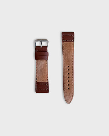 THE SVELTE PILOT STRAP - FOR QUARTZ, MECHANICAL & SMART WATCHES [Pilot-style Stitch in Suede Leather]