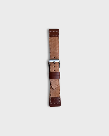 THE SVELTE PILOT STRAP - FOR QUARTZ, MECHANICAL & SMART WATCHES [Pilot-style Stitch in Suede Leather]